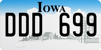 IA license plate DDD699