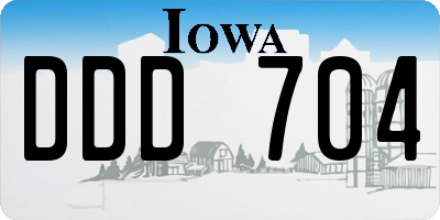 IA license plate DDD704