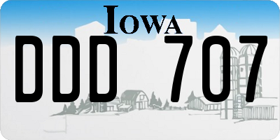 IA license plate DDD707