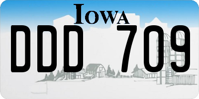 IA license plate DDD709