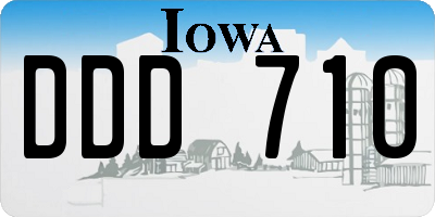 IA license plate DDD710