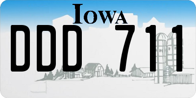 IA license plate DDD711