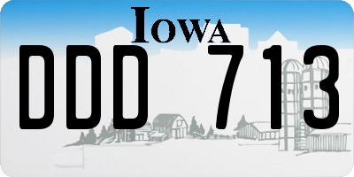 IA license plate DDD713