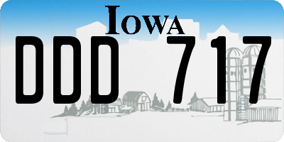 IA license plate DDD717