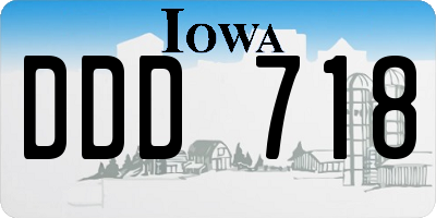 IA license plate DDD718