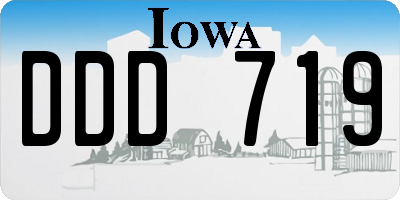 IA license plate DDD719