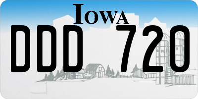 IA license plate DDD720