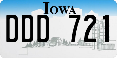 IA license plate DDD721