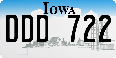 IA license plate DDD722