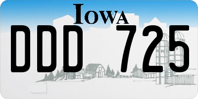 IA license plate DDD725