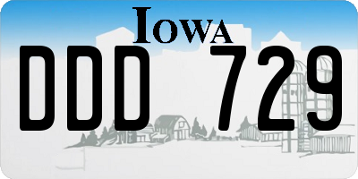 IA license plate DDD729