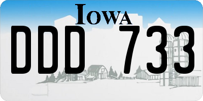 IA license plate DDD733