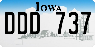 IA license plate DDD737