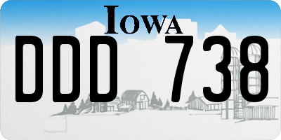 IA license plate DDD738