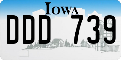 IA license plate DDD739