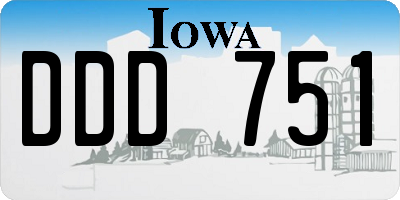 IA license plate DDD751