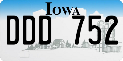 IA license plate DDD752