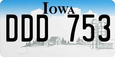 IA license plate DDD753