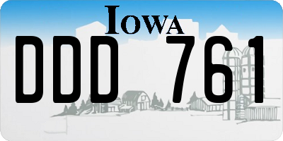 IA license plate DDD761