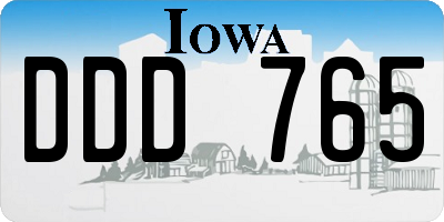 IA license plate DDD765