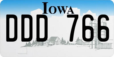 IA license plate DDD766