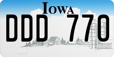 IA license plate DDD770