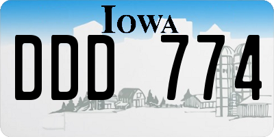 IA license plate DDD774