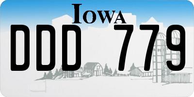 IA license plate DDD779