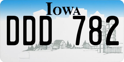 IA license plate DDD782