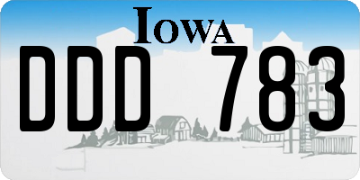 IA license plate DDD783