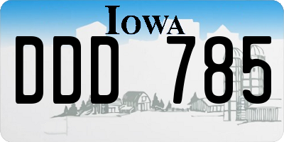 IA license plate DDD785