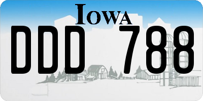 IA license plate DDD788