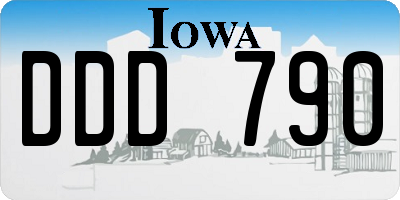 IA license plate DDD790