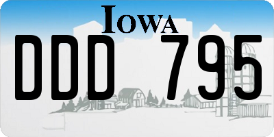 IA license plate DDD795
