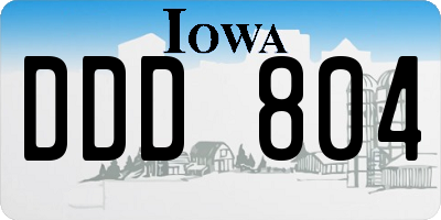IA license plate DDD804