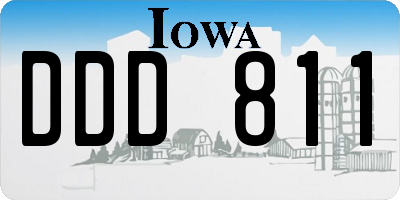 IA license plate DDD811