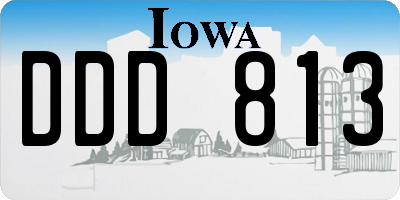 IA license plate DDD813