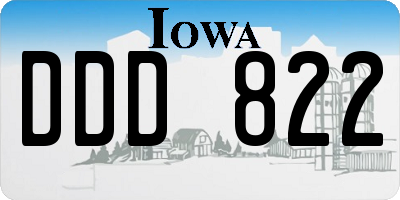 IA license plate DDD822