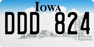 IA license plate DDD824
