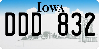 IA license plate DDD832