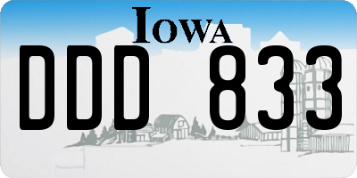 IA license plate DDD833