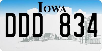 IA license plate DDD834
