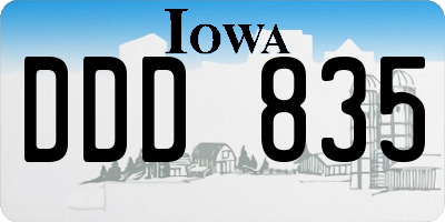 IA license plate DDD835