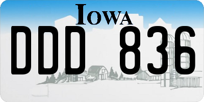 IA license plate DDD836