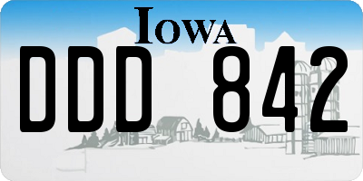 IA license plate DDD842