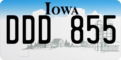 IA license plate DDD855