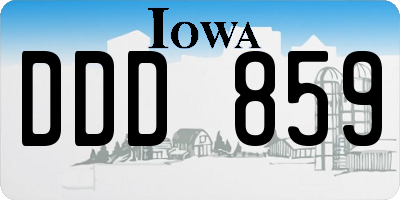 IA license plate DDD859