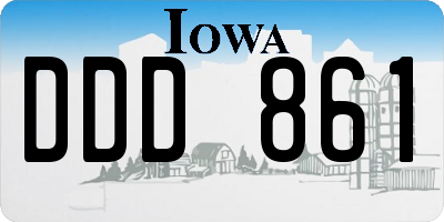 IA license plate DDD861
