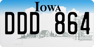 IA license plate DDD864