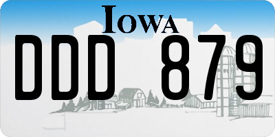 IA license plate DDD879